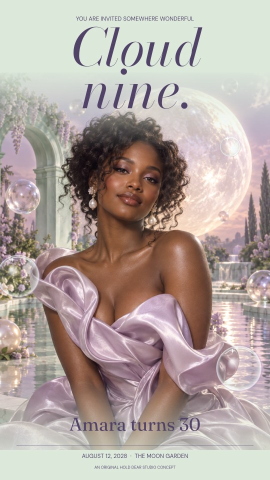 Dreamcore portrait invitation